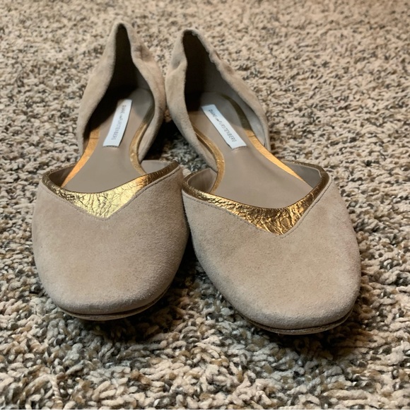 - 💛 RARE Suede Diane von Furstenberg Flats Sample Shoes - Picture 11 of 13
